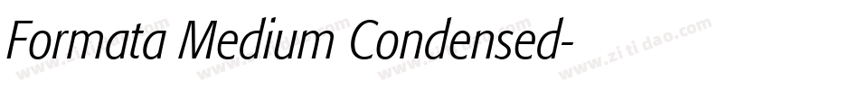 Formata Medium Condensed字体转换